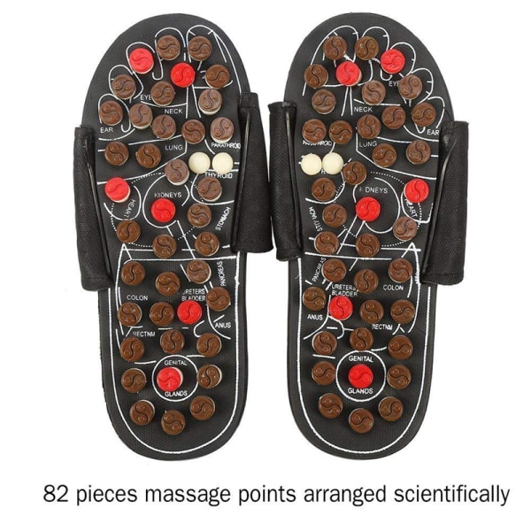 Sandaler med akupunktur fotmassage, Stl 42-43 svart