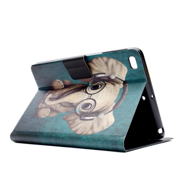 Läderfodral med ställ, iPad Mini 4/5, Elefant grön