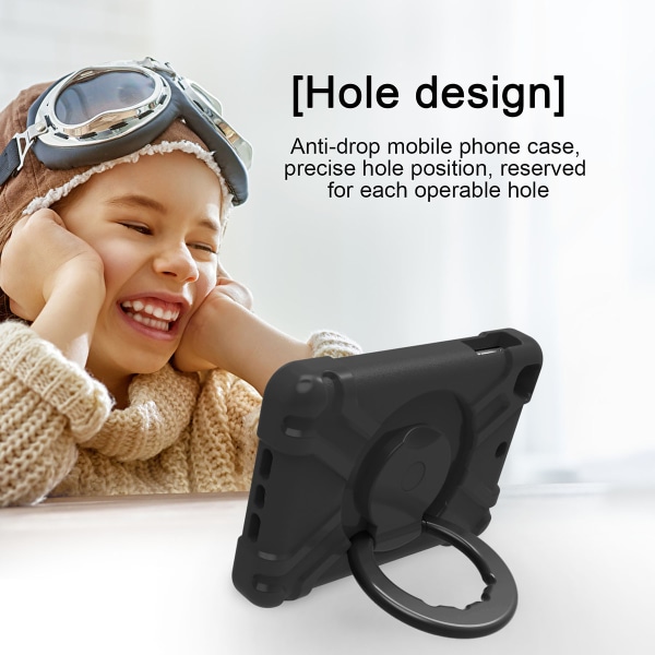 Barnfodral med roterbart ställ, iPad Mini 1/2/3, svart svart