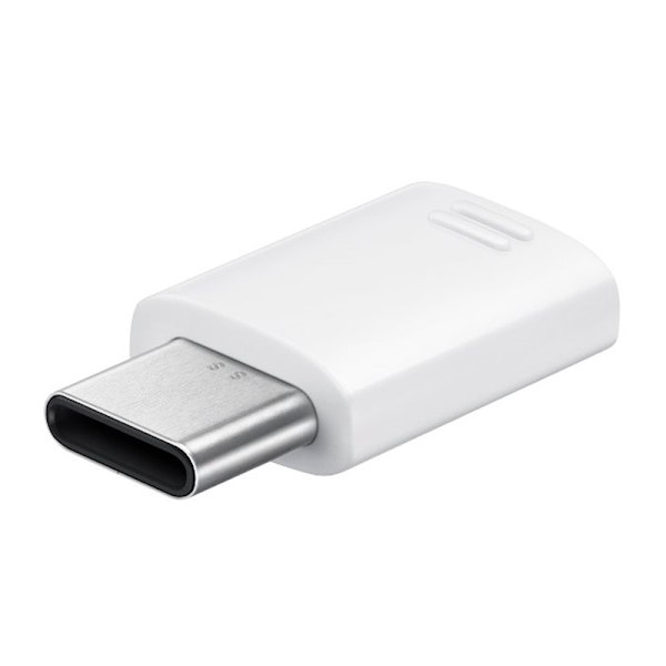 Samsung originaladapter MicroUSB till USB-C, EE-GN930BW, vit vit