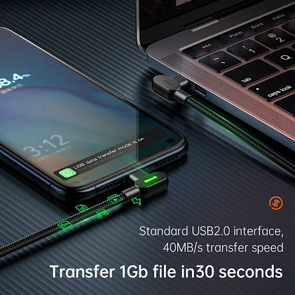 McDodo CA-8081 USB-C till USB-C kabel, 60W, 3A, 2m