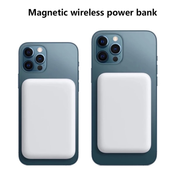 Magnetisk Powerbank för iPhone 12/13/14, Snabb laddning (PD) vit
