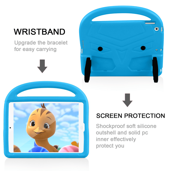 Barnfodral med ställ, iPad 10.2 / Pro 10.5 / Air 3, blå blå