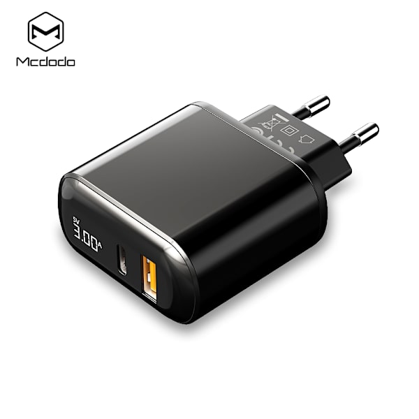 McDodo CH-7171 Laddare med USB-C till Lightning, PD+QC, 20W svart