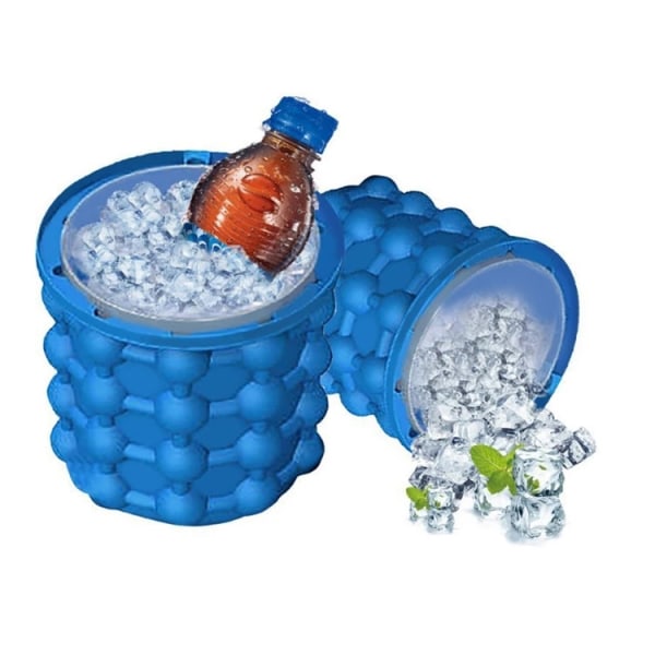 Ice Genie isbehållare i silikon, 12x13cm, blå