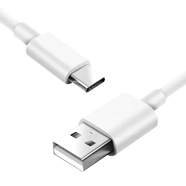 USB-C kabel, 0.25m, 2A, vit vit 0.25 m