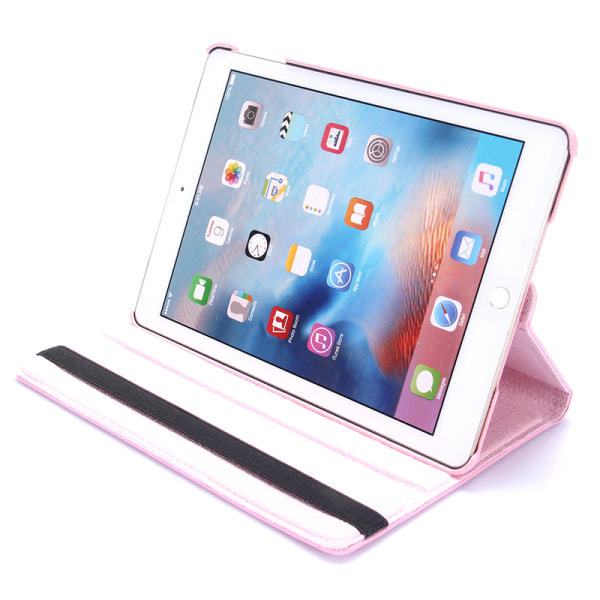 Läderfodral 360°, iPad Air 2, mörkrosa rosa