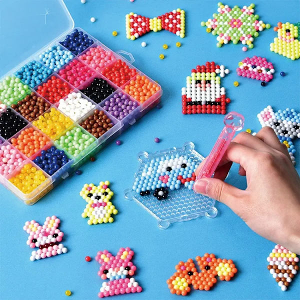 Waterbeads-kit med vattenpärlor i 24 färger, 3000 delar