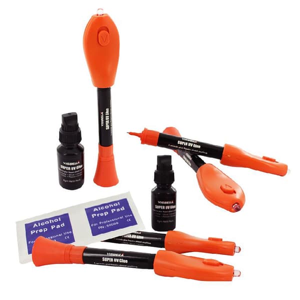 5 sekunders UV-lim + extra refill, Flytande plast, härdar bli...