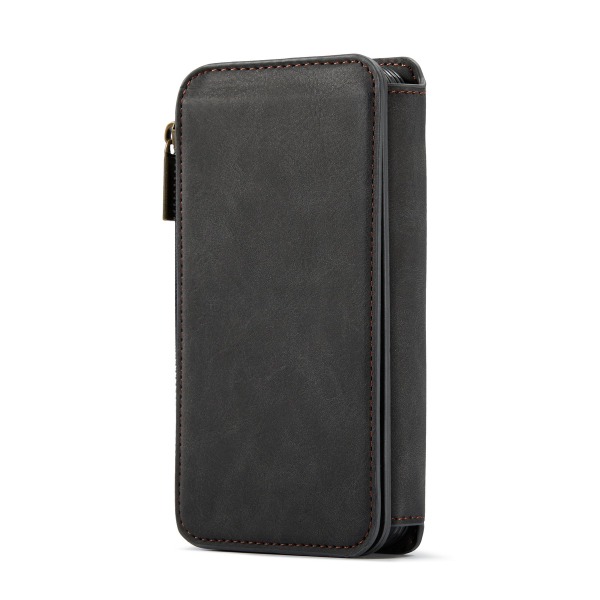 CaseMe läderfodral med magnetskal, iPhone 12/12 Pro, svart svart