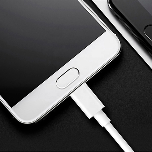 USB-C kabel, 0.25m, 2A, vit vit 0.25 m