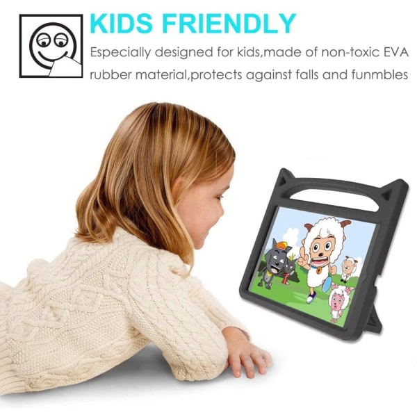 Barnfodral med ställ, iPad 10.2 / Pro 10.5 / iPad Air 3, svart svart
