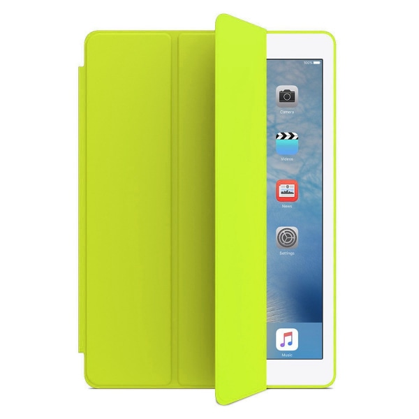 Läderfodral med ställ, iPad 10.2 (2019-2020), grön gul