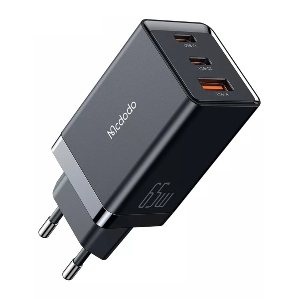 McDodo CH-1540 USB+USB-C GaN 5 Pro väggladdare, 67W, svart svart