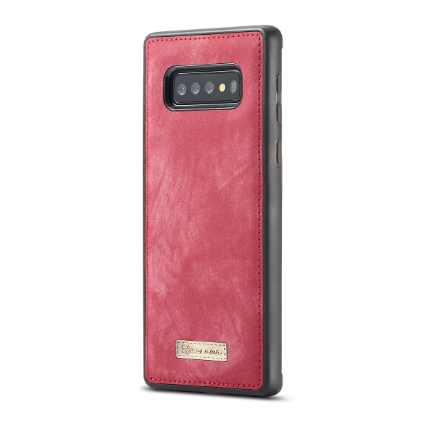 CaseMe plånboksfodral med magnetskal, Samsung Galaxy S10, röd röd