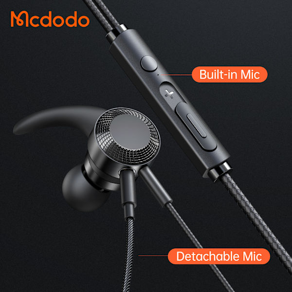 McDodo HP-1340 USB-C In Ear gaminghörlurar, 2 mikrofoner, 1.2m