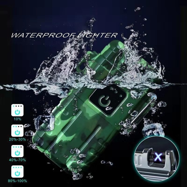 ArcLighter vattentät uppladdningsbar USB-tändare, camo grön grön