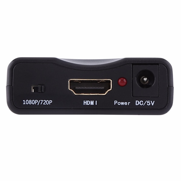 Signalomvandlare, SCART till HDMI audio scaler, 1080p, svart svart