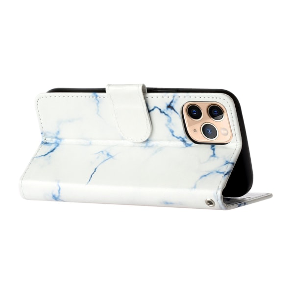Marmorerat läderfodral, iPhone 12 Mini, vit Vit