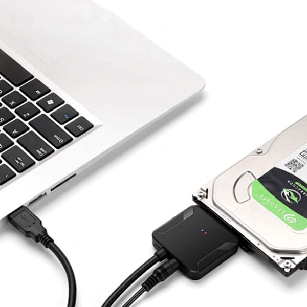 USB 3.0 till 2.5 -3.5 tum SATA SSD/HDD-adapter, 6TB, 5GBps