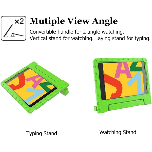 Stöttåligt barnfodral med ställ till iPad Air 3 (2019), grön grön