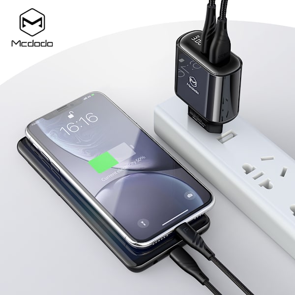 McDodo CH-7171 Laddare med USB-C till Lightning, PD+QC, 20W svart