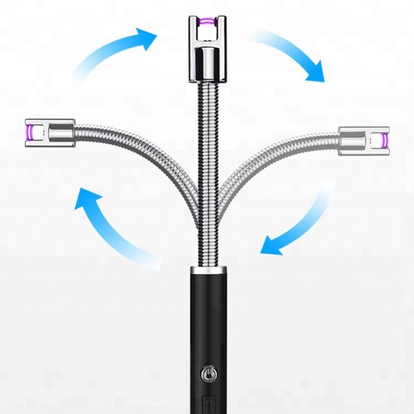 ArcLighter böjbar uppladdningsbar USB-tändare, svart svart