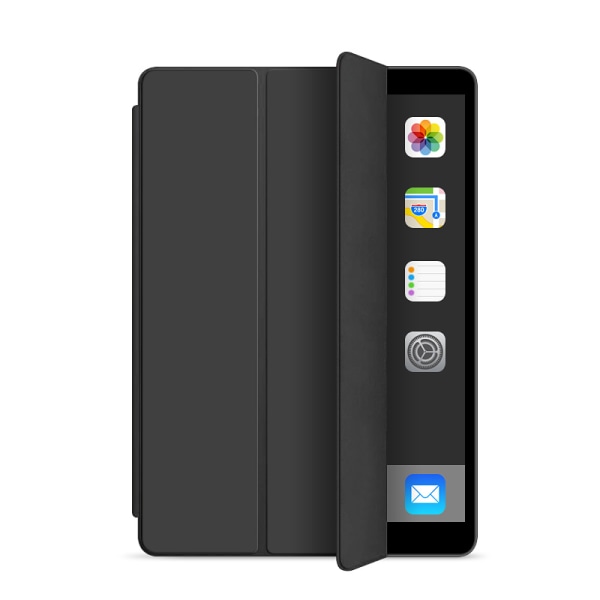 Läderfodral med ställ, iPad Air, svart svart