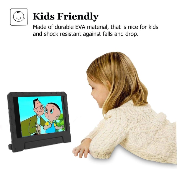 Stöttåligt barnfodral med ställ till iPad 10.2 (2019), svart