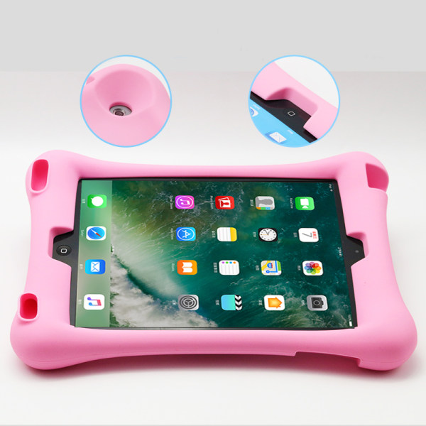 Barnfodral i silikon för iPad Air/iPad Air 2/iPad 9.7, rosa rosa