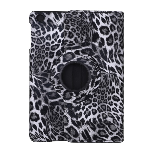 Leopard Läderfodral med roterbart ställ, iPad Mini 2/3, grå grå