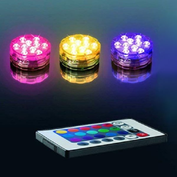 Undervattens LED-belysning med fjärrkontroll, 16 färger 4d69 | Fyndiq
