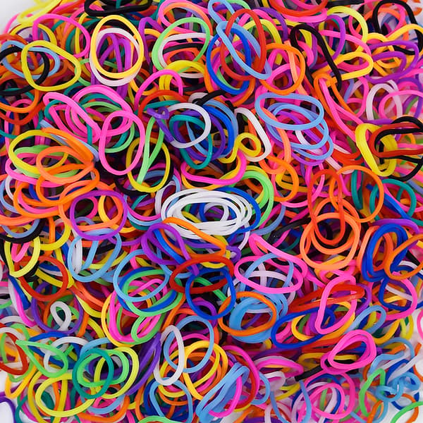 Loom bands påfyllning 600st, mörkrosa Mörkrosa