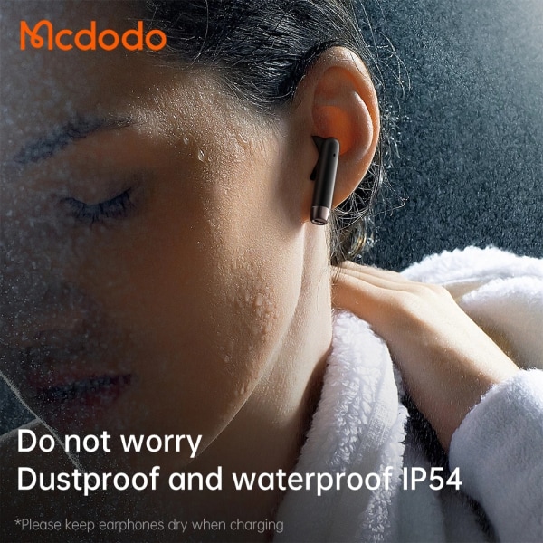 McDodo HP-8030 TWS In Ear hörlurar, Bluetooth 5.0, vit vit