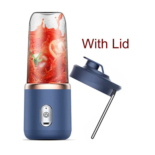 Bärbar smoothie-mixer, 400ml, blå