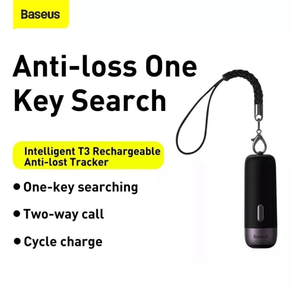 Baseus T3 Anti-Lost Tracker, laddningsbar spårare, vit vit