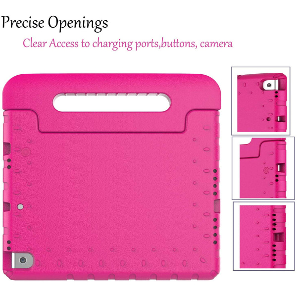 Stöttåligt barnfodral med ställ till iPad Pro 10.5, rosa