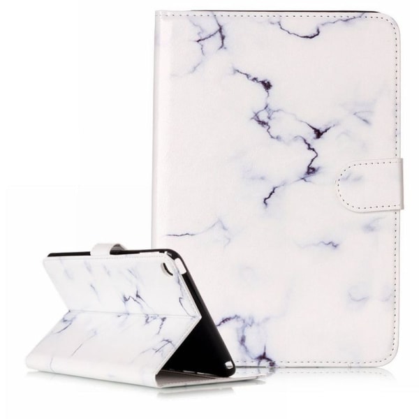 Läckert läderfodral marmor, vit, iPad mini 4 vit