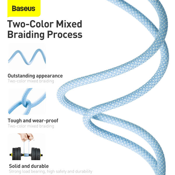 Baseus Dynamic USB-C till Lightning-kabel, 20W, 2m, blå blå