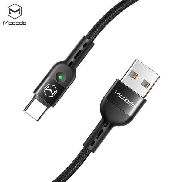 McDodo CA-6420 Flexibel USB-C kabel med QC4.0, 1.8m, svart