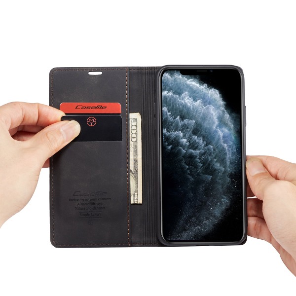 CaseMe plånboksfodral till iPhone 11 Pro, svart svart