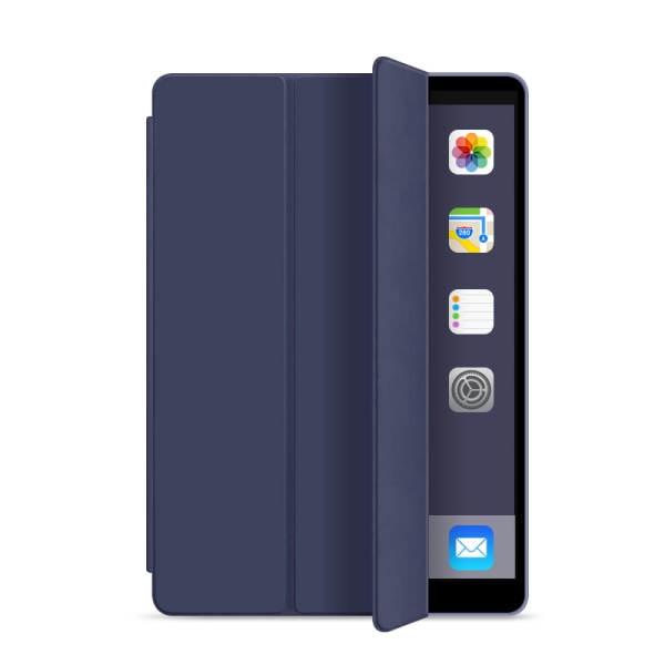 Läderfodral med ställ, iPad 10.9" (2022, 10:e gen), mörkblå blå