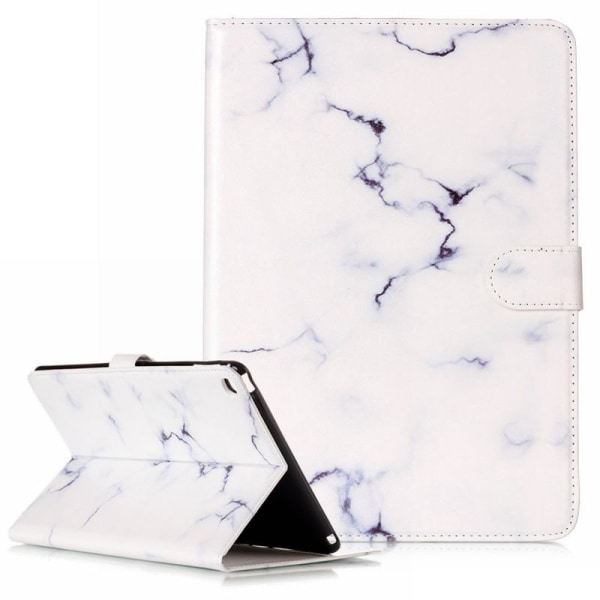 Läderfodral med kortplats, iPad Air 2, marmor vit