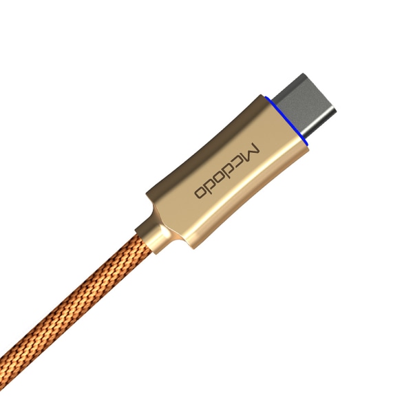 McDodo CA-2880 USB-C kabel, Auto Disconnect, 2.4A, 1m, guld