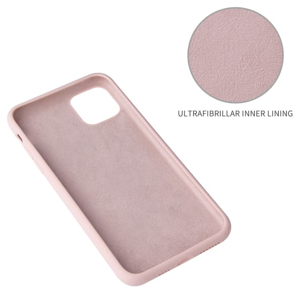 Soft Touch Silikonskal till iPhone 12/12 Pro, rosa rosa