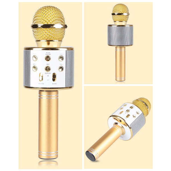 iKaraoke Bluetooth-mikrofon, guld guld