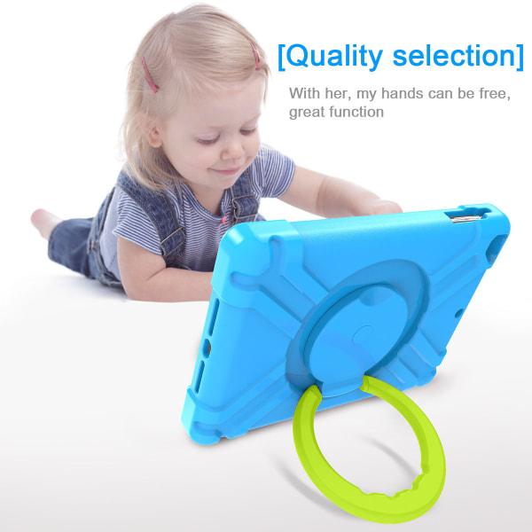 Barnfodral med ställ iPad 9.7, Air/Air2, Pro 9.7, blå/grön blå