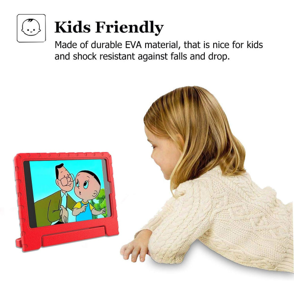 Stöttåligt barnfodral, iPad 10.2 / Pro 10.5 / Air 3 10.5, röd röd