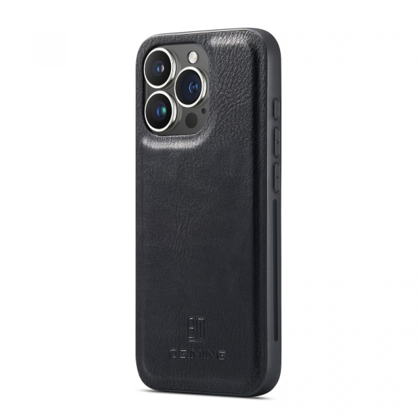 DG.MING Läderfodral med magnetskal, iPhone 15 Pro Max, svart svart