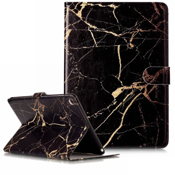 Läckert läderfodral marmor, svart, iPad Air 2 svart